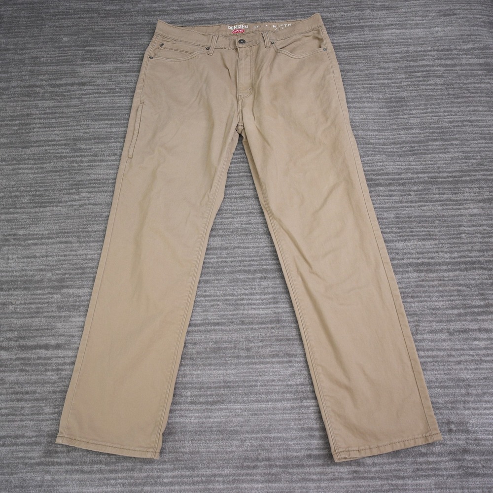 Denizen Levi's Athletic Fit Khaki Pants Mens 37x30 (36x30.5) Tan Cotton Chinos